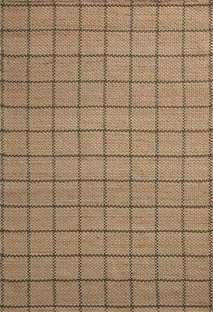 Loloi Chris Loves Julia Fletcher Collection FLE-01 Natural/Olive 5'-0" x 7'-6", .37" Pile Height, Area Rug