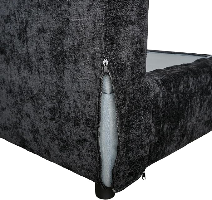 WJShome Cloud Couch Modular Sectional Sofa,67" L Shaped Couch, Convertible Wide Seater, 2 Seater+Ottoman for Living Room Set,Covers Washable&Replaceable,Black