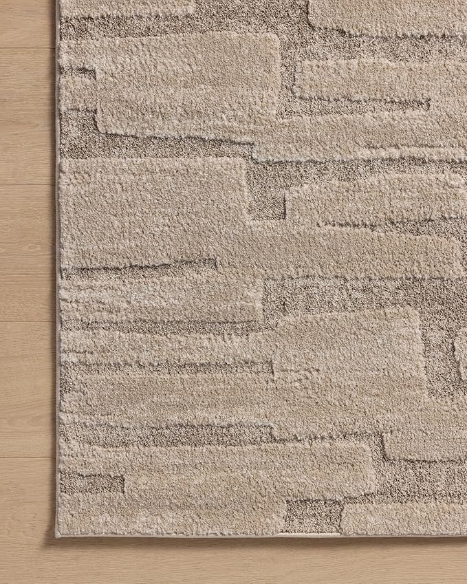 Loloi Amber Lewis Monty Collection MOT-04 Taupe/Beige 2'-7" x 8'-0", .50" Pile Height, Runner Rug