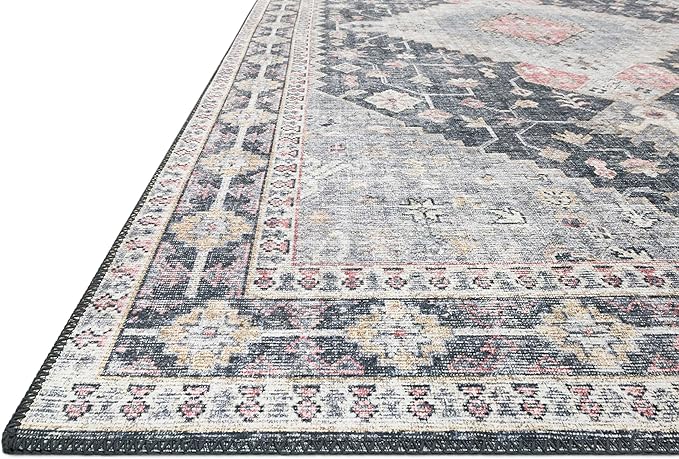 Loloi II Skye Collection SKY-02 Charcoal/Multi 2'-3" x 3'-9" Accent Rug