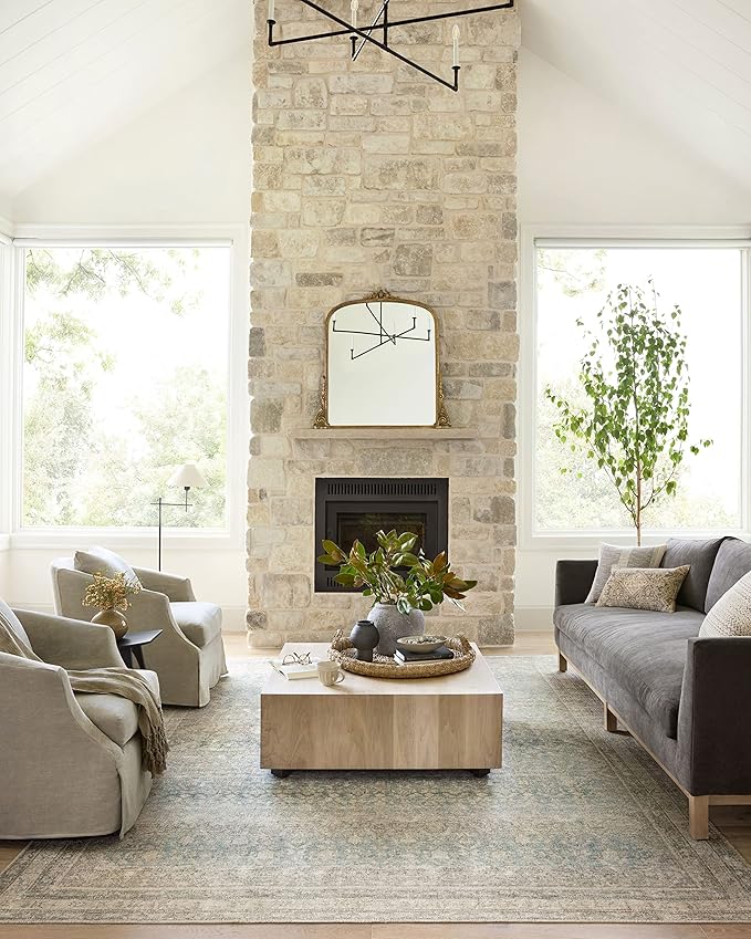 Loloi Angela Rose Aubrey Collection AUB-03 Jade/Natural 3'-9" x 5'-6", .19" Pile Height, Accent Rug