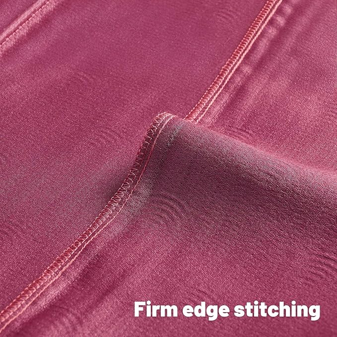 FUTEI Hot Pink Chenille Decorative Throw Pillow Covers 26x26 Inch Set of 2,Soft Cozy Striped Geometric Patterns Euro Pillow Shams,Modern Home Decor for Couch Bed Living Room