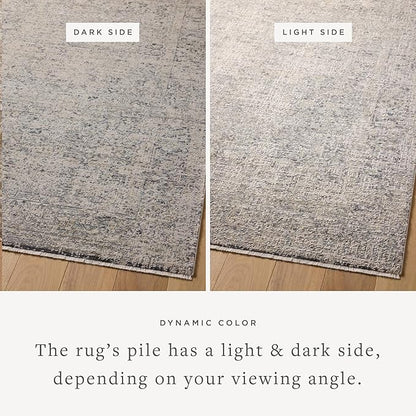 Loloi Amber Lewis Alie Collection ALE-01 Stone/Mist 5'-3'' x 7'-9'', .13'' Pile Height, Area Rug