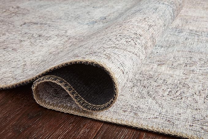 Loloi Loren Collection LQ-04 Silver/Slate 2'-6" x 7'-6" Runner Rug