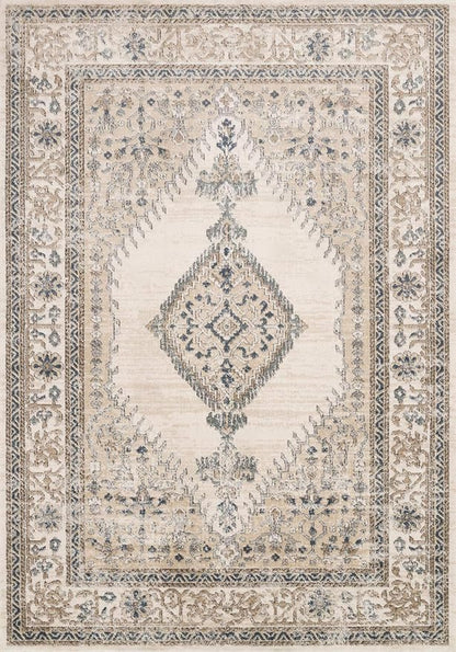 Loloi Teagan Collection TEA-02 Oatmeal/Ivory 7'-11" x 10'-6" Area Rug, Large, Soft Neutral Rug, High-Traffic for Living Room, Bedroom, Home Office, Dining Area