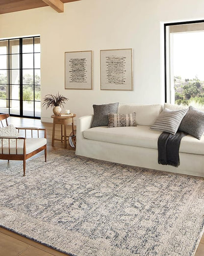 Loloi Amber Lewis Alie Collection ALE-05 Charcoal/Beige 2'-7" x 7'-9", .13" Pile Height, Runner Rug