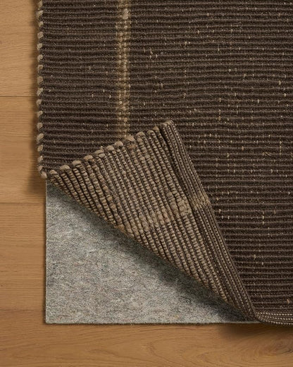 Loloi Leanne Ford Weatherstaff Collection WTS-01 Espresso/Natural 2'-3" x 3'-9" Accent Rug Jute, Striped, Neutral, Entryway, Mudroom, Bathroom, and Kitchen