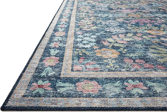 Loloi Rifle Paper Co. Maison Collection MAO-06 Blue/Multi 5'-0" x 7'-6", .19" Pile Height, Area Rug
