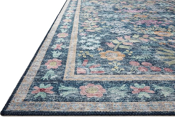 Loloi Rifle Paper Co. Maison Collection MAO-06 Blue/Multi 3'-9" x 5'-6", .19" Pile Height, Accent Rug