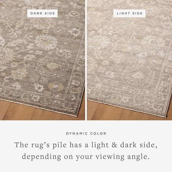 Loloi Magnolia Home by Joanna Gaines Pace Collection PAC-03 Taupe/Wheat 2'-6" x 12'-0" Runner Rug