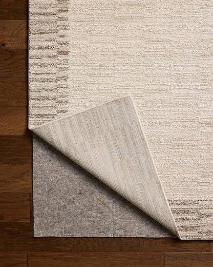 Loloi Chris Loves Julia Calvin Collection CLV-04 Ivory/Pebble 9'-6" x 12'-6" Area Rug Checkered Neutral Soft Living Room Bedroom Carpet