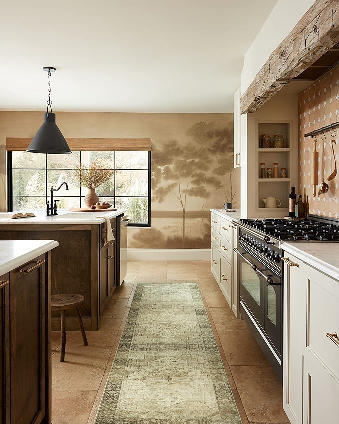 Loloi Magnolia Home by Joanna Gaines Banks Collection BAN-06 Natural/Granite 2'-3" x 3'-9" .13" Pile Height, Machine Washable, Accent Rug