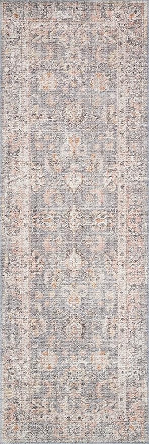 Loloi Skye Collection SKY-01 Grey/Apricot 2'-0" x 5'-0" Accent Rug