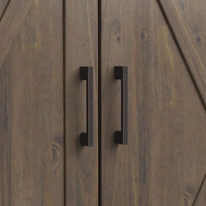 SIMPLIHOME Ela Solid Wood 39 inch Wide Transitional Medium Storage Cabinet in Smoky Brown for The Living Room, Entryway and Family Room