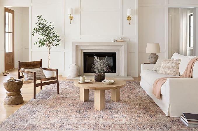 Loloi Skye Collection SKY-01 Blush/Grey 2'-0" x 5'-0" Accent Rug