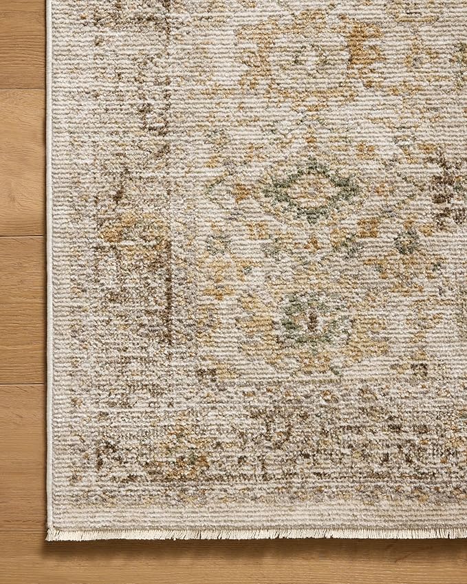 Loloi Magnolia Home by Joanna Gaines Pace Collection PAC-04 Natural/Multi 7'-8" x 7'-8" Round Area Rug