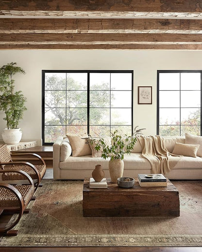 Loloi Magnolia Home by Joanna Gaines Sinclair Collection SIN-06 Clay/Tobacco 8'-6" x 11'-6", .25" Pile Height, Machine Washable, Area Rug