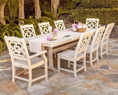 Martha Stewart by POLYWOOD® Chinoiserie Dining Arm Chair in Green