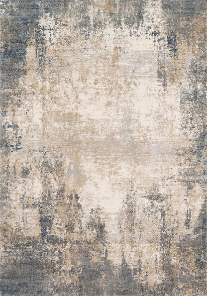 Loloi Teagan Collection TEA-08 Ivory/Mist 2'-8" x 7'-6" Runner Rug, Large, Soft Neutral Rug, High-Traffic for Living Room, Bedroom, Home Office, Dining Area
