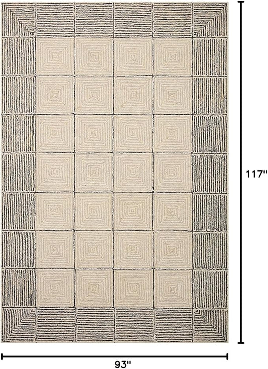 Loloi Chris Loves Julia Francis Collection FRA-02 Cream/Black 7'-9" x 9'-9" Area Rug