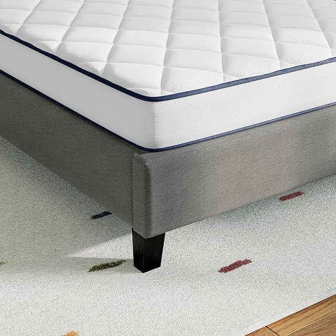 Novilla Queen Size Mattress 6 Inch, Foam and Spring Hybrid Mattress for Restful Sleep, Medium Firm, CertiPUR-US Certified Foam & Steel Coils, Durable Support, Eco-Friendly Packaging
