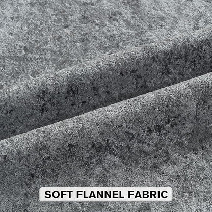 FUTEI Dark Grey Flannel Throw Pillow Covers 26x26 Inch Set of 2,Soft Dimensional Textured Euro Pillow Shams,Modern Home Decor for Couch Living Room
