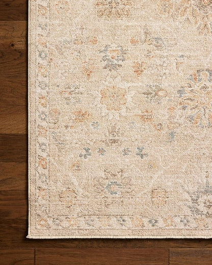 Loloi Chris Loves Julia Palma Collection PLM-11 Natural/Multi 2'-7" x 10'-0" Fringe Runner Rug Vintage Style Boho Living Room Bedroom Carpet