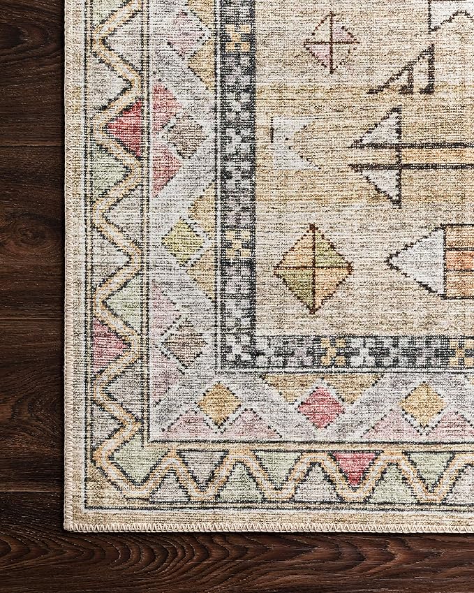 Loloi Skye Collection SKY-04 Gold/Blush 2'-0" x 5'-0" Accent Rug