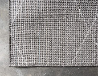 Unique Loom Trellis Frieze Collection Area Rug - Geometric (9' x 12' 2", Dark Gray/ Ivory)