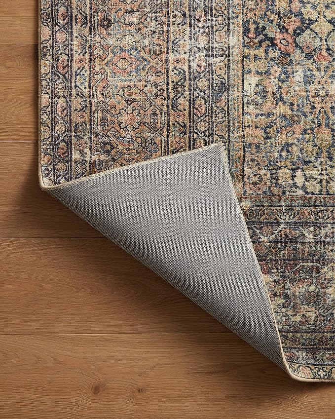 Loloi Amber Lewis Morgan Collection MOG-03 Denim/Multi 8'-3" x 11'-3" 38" Thick Area Rug feat. CloudPile, Neutral, Room Décor, Vintage Inspired, Livingroom, Bedroom, Dining Area