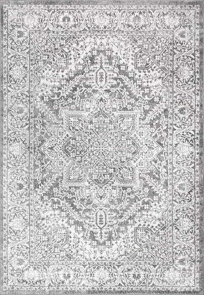 JONATHAN Y Modern Vintage Medallion Light Gray Indoor Area Rug, 10x14, Country, Floral, Easy-Cleaning for Living Room, Bedroom, Kitchen, Pet Friendly, Non-Shedding (MDP100A-14)