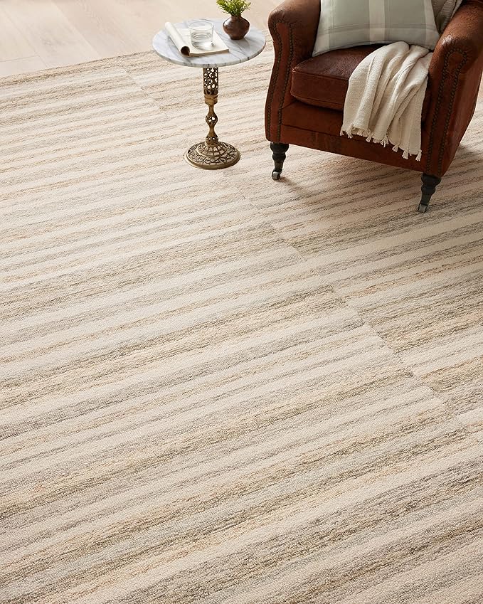 Loloi Chris Loves Julia Chris Collection CHR-03 Ivory/Clay 7'-9'' x 7'-9'' Square, .50" Pile Height, Area Rug