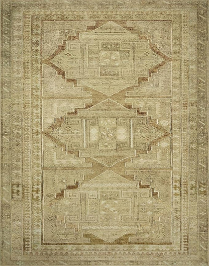 Loloi Magnolia Home by Joanna Gaines Sinclair Collection SIN-02 Khaki/Tobacco 2'-0" x 5'-0", .25" Pile Height, Machine Washable, Accent Rug