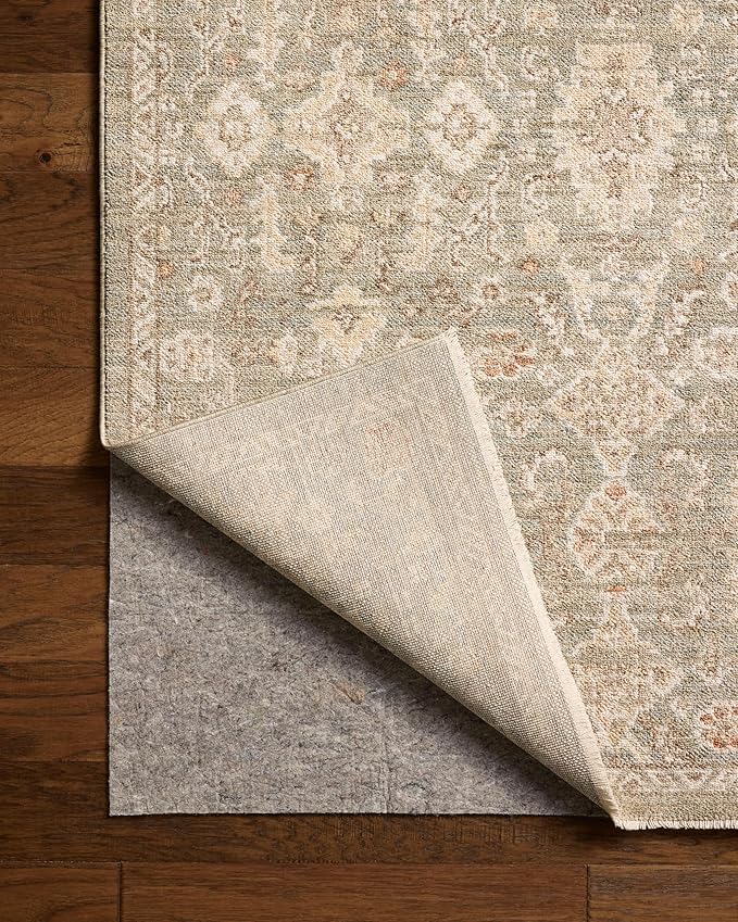 Loloi Chris Loves Julia Palma Collection PLM-03 Lagoon/Natural 2'-3" x 3'-10" Accent Rug Vintage Style Boho Living Room Bedroom Carpet