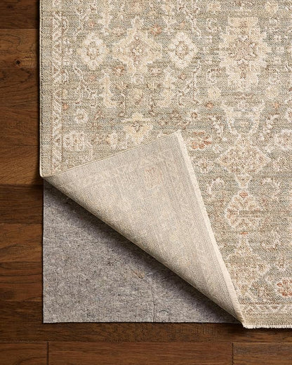 Loloi Chris Loves Julia Palma Collection PLM-03 Lagoon/Natural 3'-6" x 5'-6" Accent Rug Vintage Style Boho Living Room Bedroom Carpet