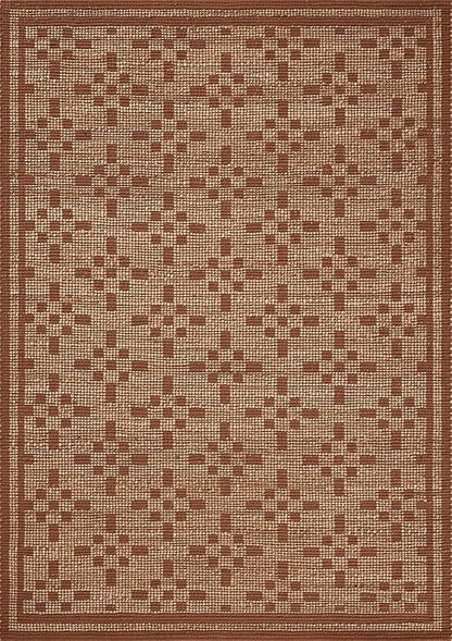 Loloi Chris Loves Julia Judy Collection JUD-07 Natural/Spice 3'-6" x 5'-6" Accent Rug