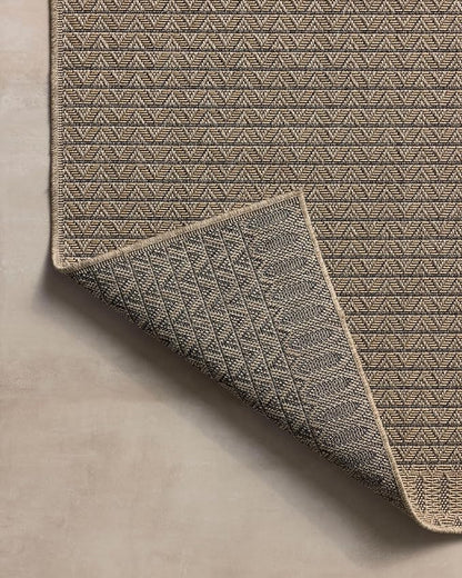 Loloi Chris Loves Julia Providence Collection PRC-05 Natural/Graphite 5' x 7'-7", .12" Pile Height, Indoor/Outdoor Area Rug