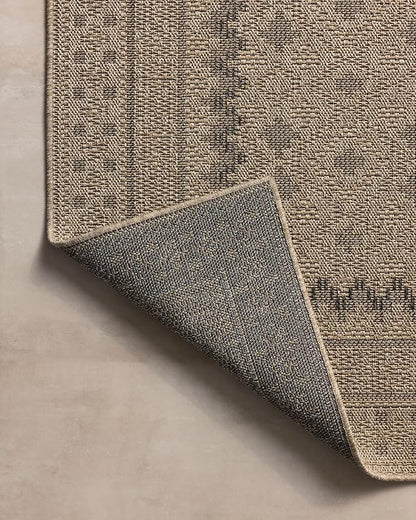 Loloi Chris Loves Julia Providence Collection PRC-06 Charcoal/Dove 7'-6" x 7'-6", .12" Pile Height, Indoor/Outdoor Round Area Rug
