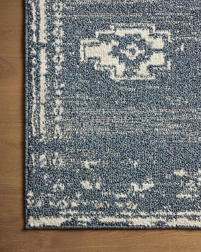 Loloi Magnolia Home by Joanna Gaines Gigi Collection GIG-03 Denim/Ivory 2'-7" x 10'-0" Runner Rug