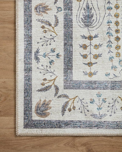 Loloi Rifle Paper Co. Maison Collection MAO-05 Wisteria Cream 2'-3" x 3'-9", .19" Pile Height, Accent Rug