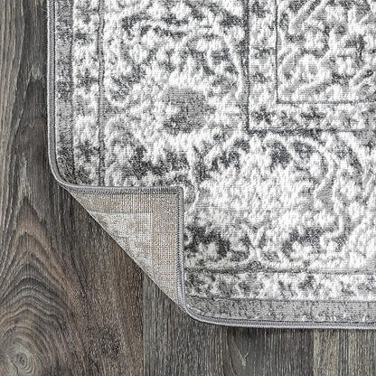 JONATHAN Y Modern Vintage Medallion Light Gray Indoor Area Rug, 3x5, Country, Floral, Easy-Cleaning for Living Room, Bedroom, Kitchen, Pet Friendly, Non-Shedding (MDP100A-3)