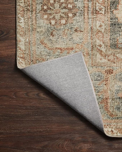 Loloi Margot Collection MAT-03 Ocean/Spice 5'-0" x 7'-6" Area Rug feat. CloudPile, No-Shed Easy Clean Large Patterned Area Rug for Living Room, Bedroom, Dining Area
