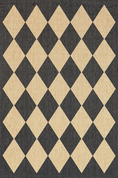 nuLOOM 2' x 3' Outdoor Performance Area Rug, Stain Resistant, Weather Resistant, High Traffic, Patio, Balcony, Outside, Sabina Dark Grey
