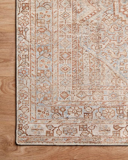 Loloi Chris Loves Julia Jules Collection JUL-04 Tangerine/Mist 2'-6'' x 7'-6'', .13" Pile Height, Runner Rug