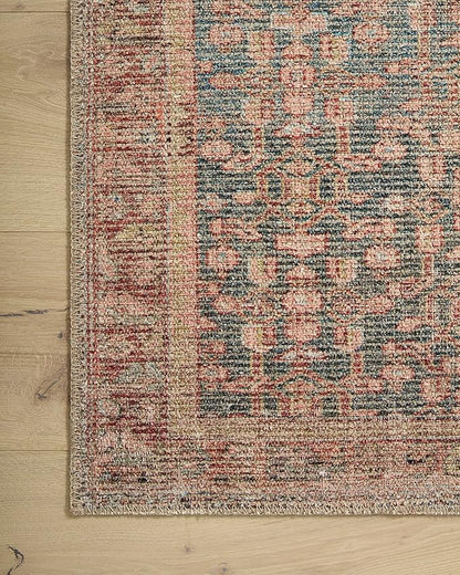 Loloi Angela Rose Aubrey Collection AUB-04 Blue/Terracotta 7'-6" x 9'-6", .19" Pile Height, Area Rug