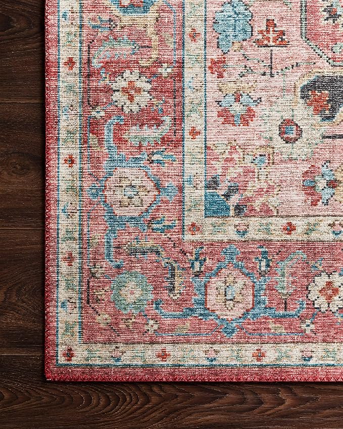 Loloi II Skye Collection SKY-05 Brick/Ocean 7'-6" x 9'-6" Area Rug