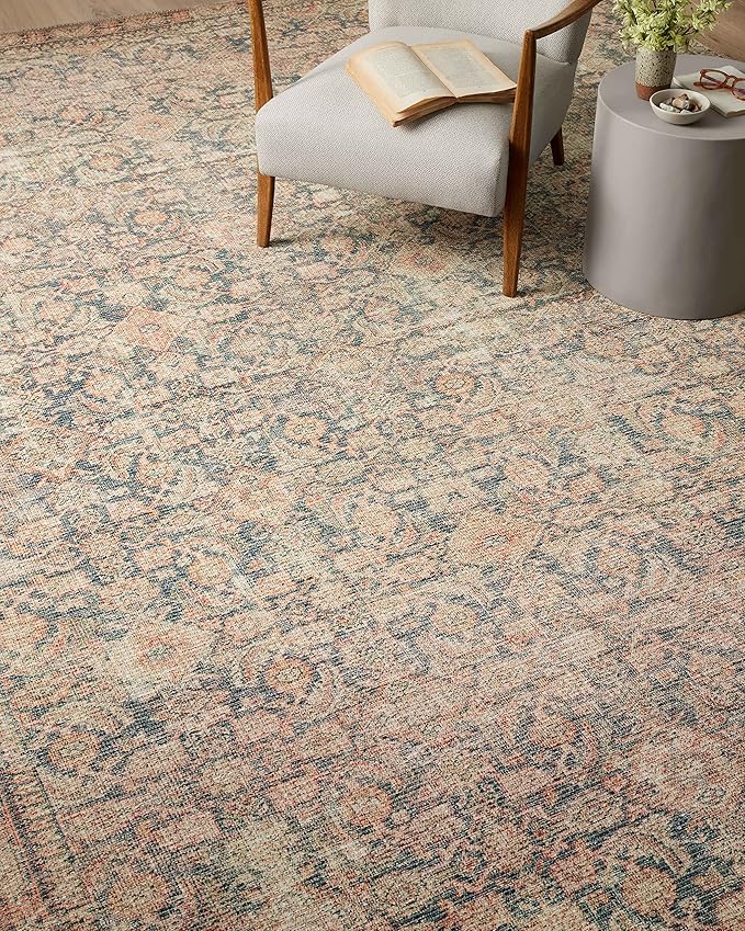 Loloi Angela Rose Aubrey Collection AUB-01 Navy/Multi 7'-6" x 9'-6", .19" Pile Height, Area Rug