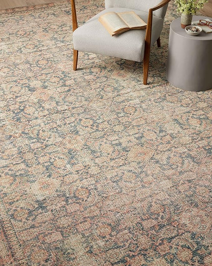Loloi Angela Rose Aubrey Collection AUB-01 Navy/Multi 3'-9" x 5'-6", .19" Pile Height, Accent Rug