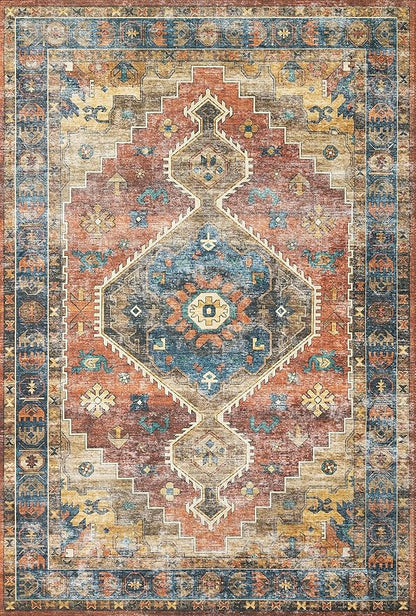 Loloi Skye Collection SKY-11 Rust/Blue 2'-0" x 5'-0" Accent Rug