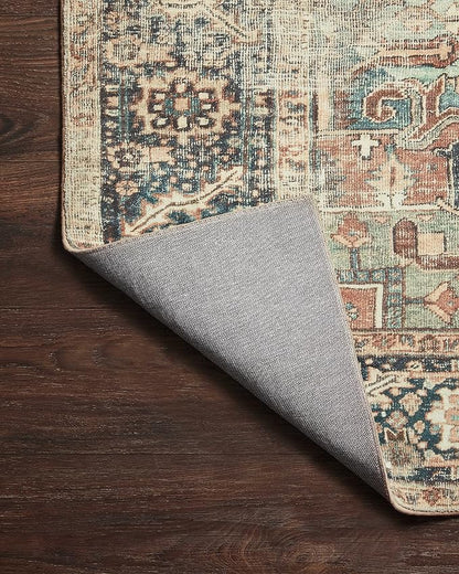 Loloi Margot Collection MAT-02 Terracotta/Lagoon 2'-3" x 3'-9" Accent Rug feat. CloudPile, No-Shed Easy Clean Large Patterned Area Rug for Living Room, Bedroom, Dining Area